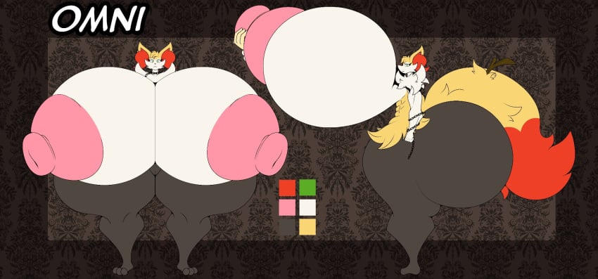 ass_bigger_than_head braixen breasts breasts_bigger_than_head bubble_butt dumptruck_ass female female_only furry hyper_ass hyper_breasts hyper_nipples muffyhecc nipples nude pokemon pokemon_(species) tagme thick_thighs wide_hips