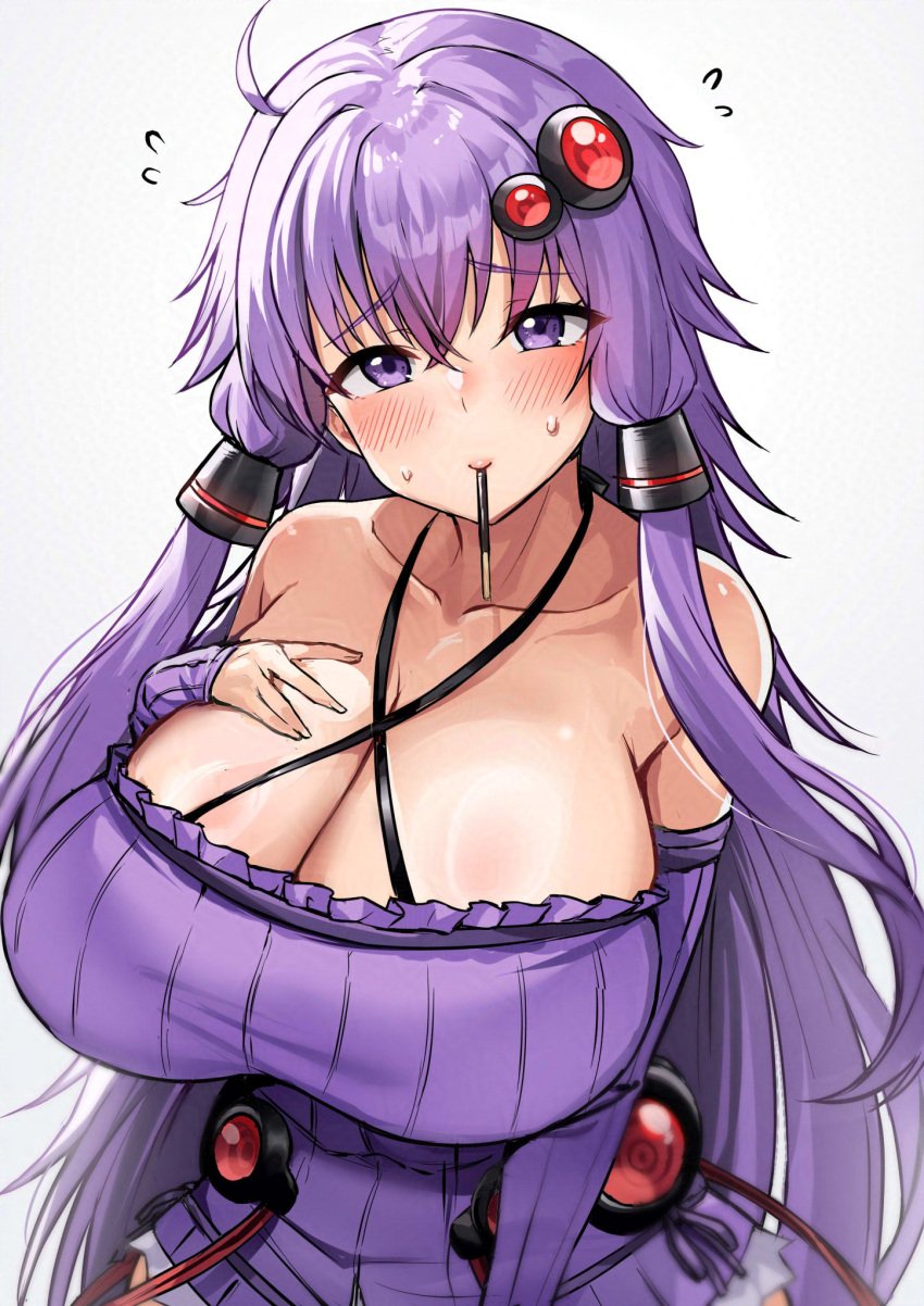 clothed large_breasts purple_eyes purple_hair thick_thighs twintails vocaloid yuzuki_yukari