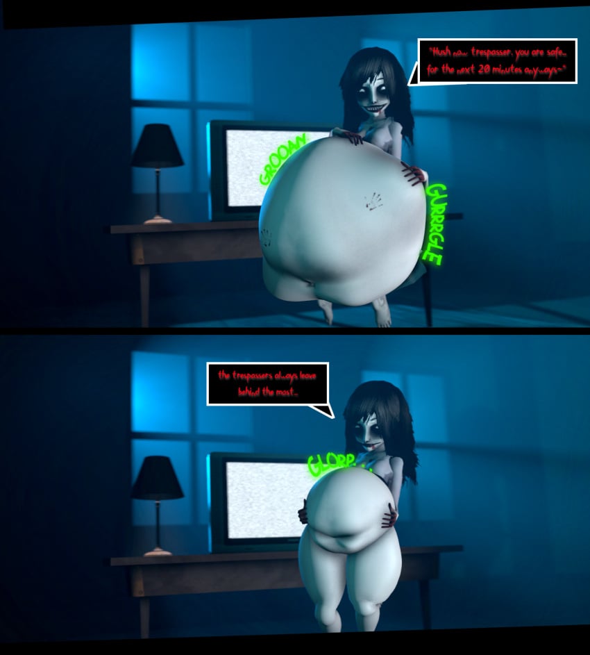 3d bloopblorppop digestion specimen_4 spooky's_house_of_jump_scares thick_thighs vore vore_belly