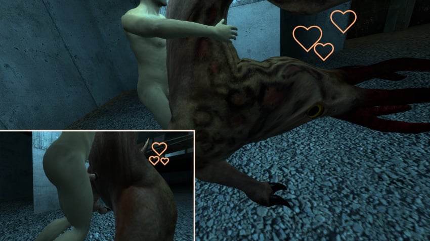 bullsquid dick female female_bullsquid half-life half-life_2 half-life_2_beta heart naked pussy veiny_penis zoophilia