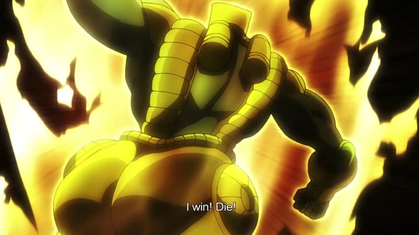 1boy ass aura big_ass dat_ass david_productions dumptruck_ass holy_shit huge_ass jojo's_bizarre_adventure male_only muscular screencap screenshot solo someone_kill_me stand_(jjba) stardust_crusaders text the_world