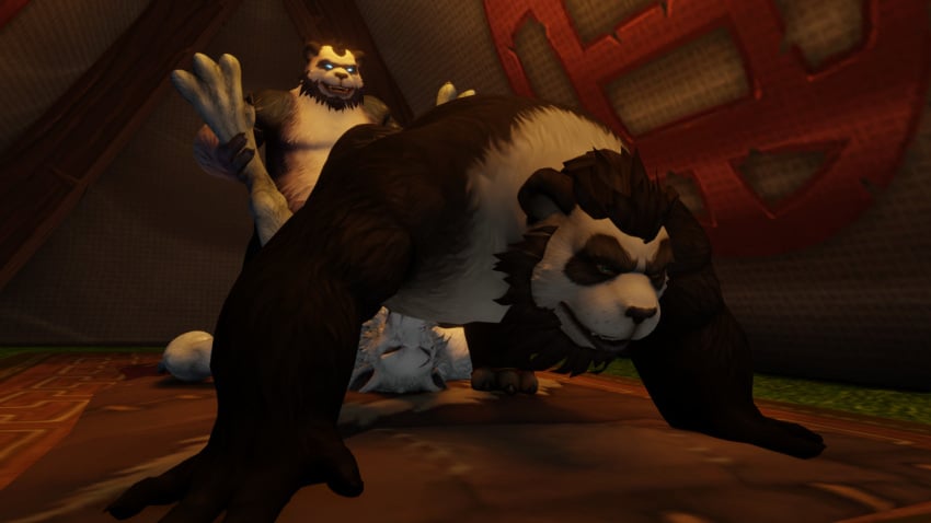 male/male pandaren pandaren_male sex warcraft worgen world_of_warcraft