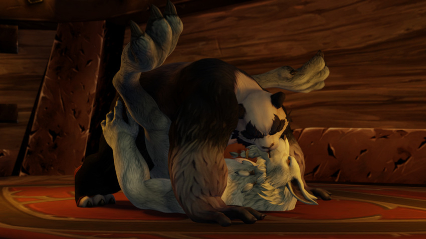 male/male pandaren pandaren_male sex warcraft worgen world_of_warcraft