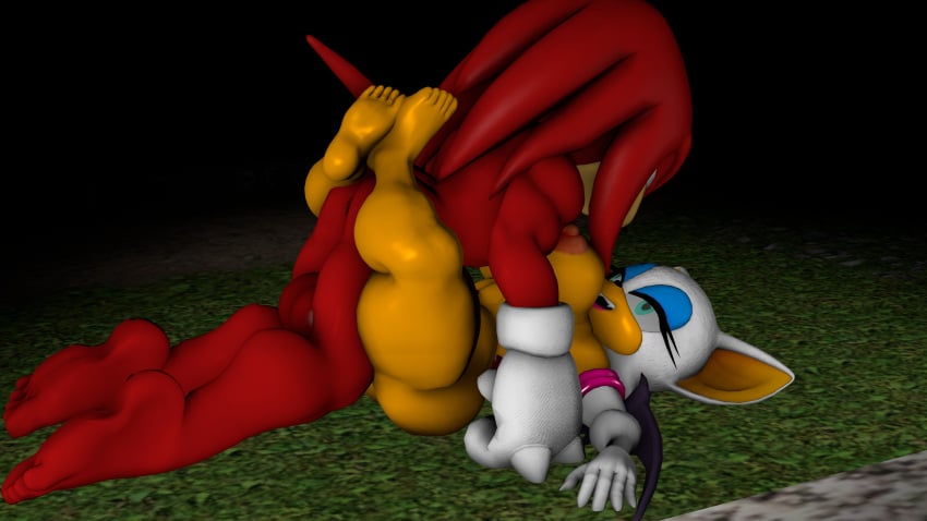 3d barefoot bat blue_eyes bottomless echidna gloves knuckles_the_echidna large_breasts leg_lock lying missionary_position naked nude outdoors rouge_the_bat sega sex sfm sonic_(series) sonic_the_hedgehog_(series) source_filmmaker supaphreak topless vaginal_penetration vaginal_sex