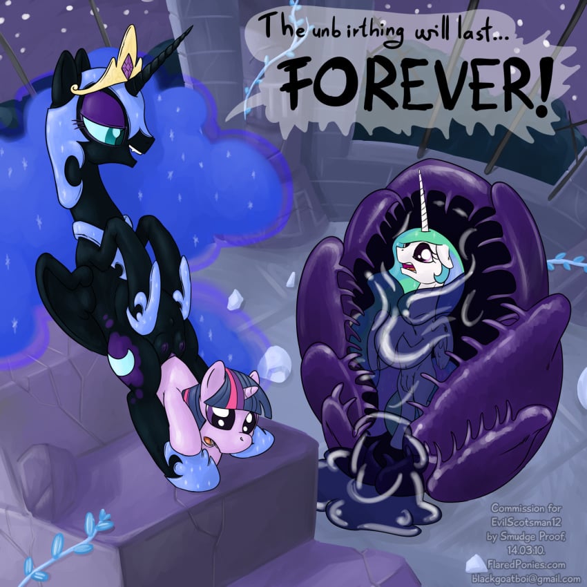 crotchboobs dark_persona dated email english_text feral friendship_is_magic my_little_pony nightmare_moon_(mlp) princess_celestia_(mlp) princess_luna_(mlp) smudge_proof text twilight_sparkle_(mlp) unbirthing url vore