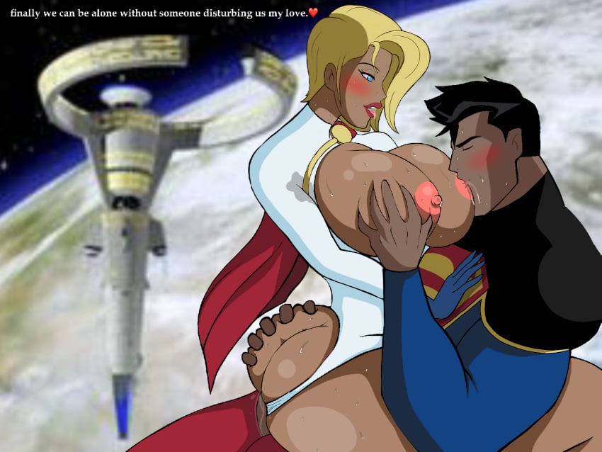 1boy 1girls background big_ass big_breasts black_hair blonde_hair chris_kent couple couple_sex dc dc_comics dcamu dcau dceu djpaint96-ii enjoying enjoying_sex female grabbing_ass grabbing_breasts jon-al justice_league justice_league_unlimited kara_zor-l karen_starr male muscles old_art penis_in_pussy planet power_girl remake sex space sucking_nipples superhero superheroine superprime_(dc) watchtower young_justice young_justice_unlimited