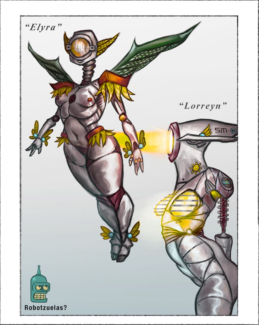 033-samer argentina argentinian belly full_body futurama_reference illustration metal_cuffs metallic_body robot robot_girl robot_humanoid robot_joints robotic robotic_arm sexy soft