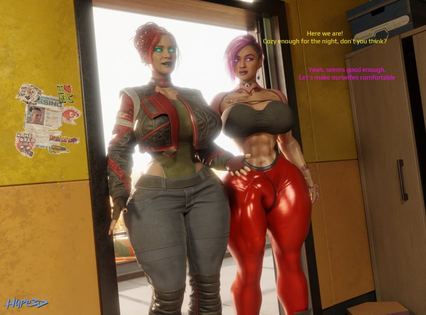 1futa 1girls 3d abs big_breasts big_butt big_thighs bulge bulge_through_clothing caption cd_projekt_red curvy curvy_body curvy_female curvy_figure curvy_futa curvy_hips curvy_thighs cyberpunk_2077 futanari huge_cock hype3d judy_alvarez muscular muscular_futanari panam_palmer red_leggings story thick thick_ass thick_hips thick_legs thick_penis thick_thighs voluptuous voluptuous_female voluptuous_futanari wide_hips wide_thighs