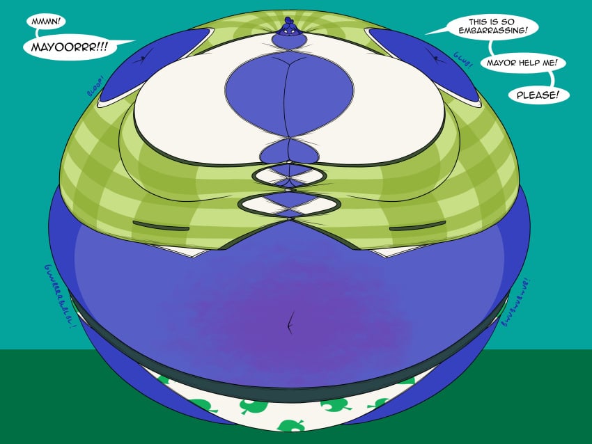 animal_crossing big_ass big_breasts blueberry_inflation breasts bubble_butt female furry huge_ass huge_breasts inflation isabelle_(animal_crossing) lj_caffie tagme thick_thighs what_the_fuck wide_hips