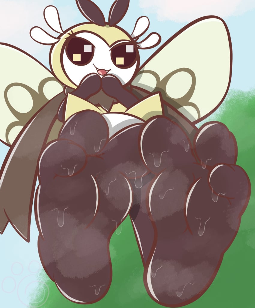 3_toes dominant_female feet feet_together female female_only foot_fetish foot_focus gil_softpaws insects musk_clouds pokémon_(species) pokemon pokemon_(species) ribombee soles sweaty sweaty_feet