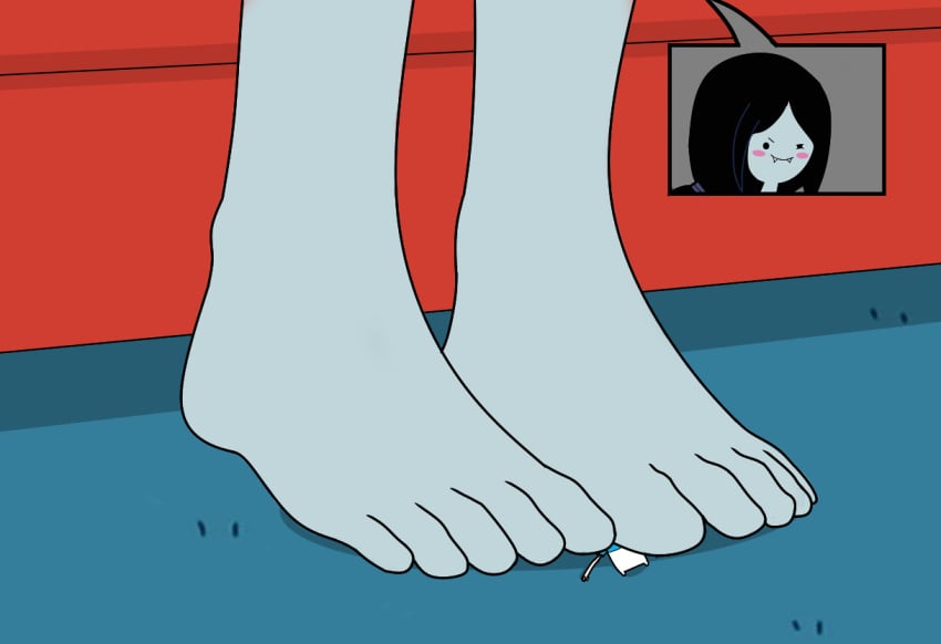 1boy 1girl 1girl1boy 2d adventure_time black_hair color couch couple crush feet female female_domination finn_the_human foot_fetish foot_focus full_color giantess grey_skin human larger_female lincylover_(artist) long_hair macro marceline marceline_abadeer meaty_soles micro no_penetration sitting size_difference smaller_male toes vampire vampire_girl