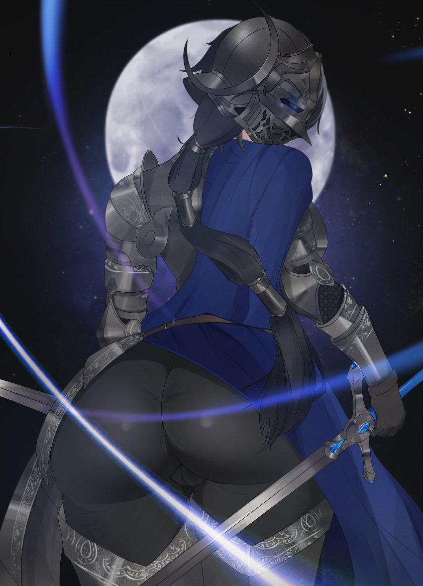 armor ass ass_focus big_ass cameltoe elden_ring female female_only fromsoftware rellana_twin_moon_knight shadow_of_the_erdtree thuban