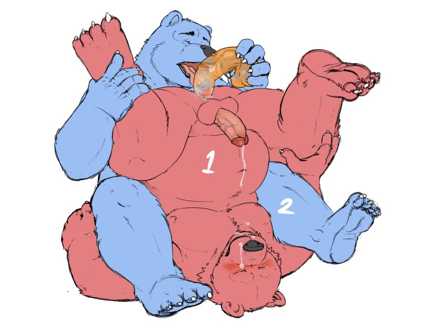 2boys bara bear chubby_male fat fat_man furry gay kronexfire male male/male male_only multiple_boys overweight_male penetration penis