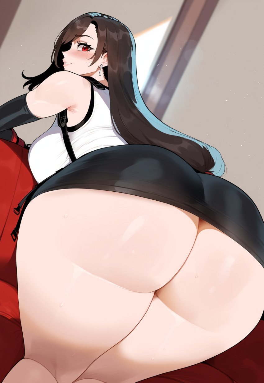 1girls ai_generated ass big_breasts black_hair breasts creamy_ai female female_focus final_fantasy final_fantasy_vii huge_ass huge_breasts large_breasts mature_female red_eyes thick_thighs thighs tifa_lockhart tifa_lockhart's_refined_dress