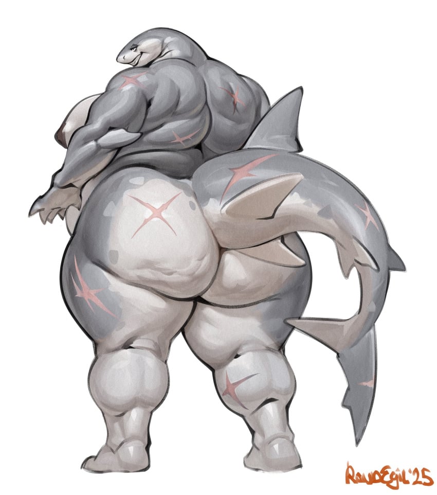 1girls anthro big_ass chubby chubby_anthro chubby_female fat_ass huge_ass huge_breasts raudegil sassinthedark shark shark_girl shark_tail thick_ass