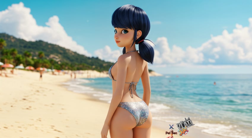 beach ladybug_(character) marinette miraculous miraculous_ladybug vlad_jojo