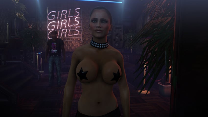 3d big_breasts collar collarbone edit elizabeth_bodling fake_breasts fake_tits hitman hitman_absolution io-interactive screenshot screenshot_edit star_pasties strip_club stripper video_games