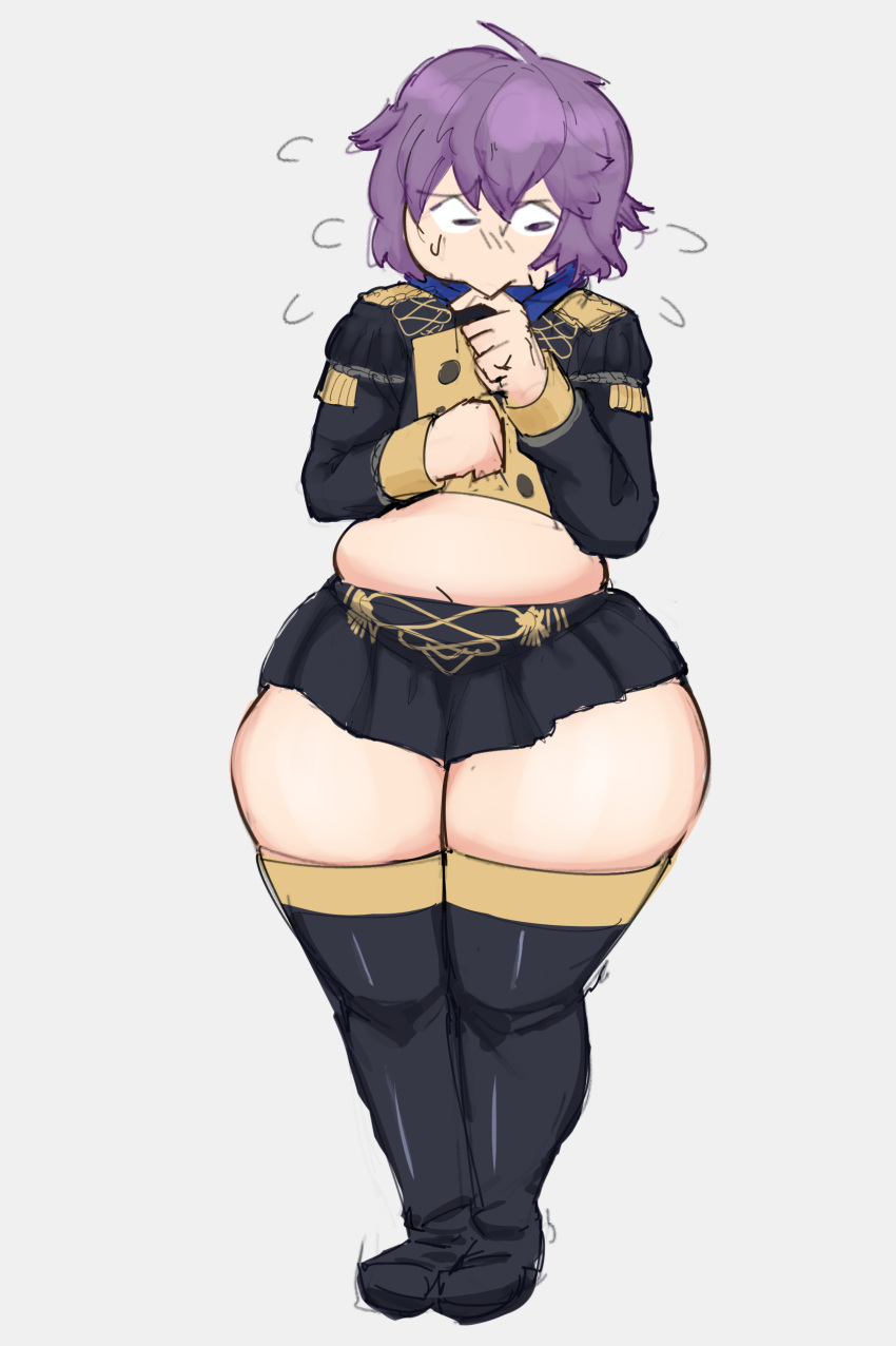 bernadetta_von_varley chubby fire_emblem fire_emblem:_three_houses nintendo overweight takamoom thick_thighs weight_gain