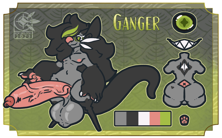 16:10 2023 4_fingers alpha_channel anthro areola ass back_markings balls big_balls big_hair big_penis biped black_hair black_tail character_name claws dewott digital_drawing_(artwork) digital_media_(artwork) eyewear eyewear_only featureless_crotch feet finger_claws fingers flat_colors ganger generation_5_pokemon genitals glans glasses glasses_only green_eyes green_highlights grey_balls grey_body hair heart_(marking) hi_res highlights_(coloring) huge_cock humanoid_genitalia humanoid_penis kokoro-doll long_hair long_tail looking_at_viewer male mammal markings model_sheet mustelid navel nintendo nude otter outline pawpads penis pink_areola pink_glans pink_nose pink_pawpads pink_penis pokemon pokemon_(species) pupils sharp_teeth small_feet small_waist smile solo tail teeth text thick_tail thick_thighs unusual_pupils vein veiny_penis watermark wearing_glasses whiskers white_claws wide_hips widescreen