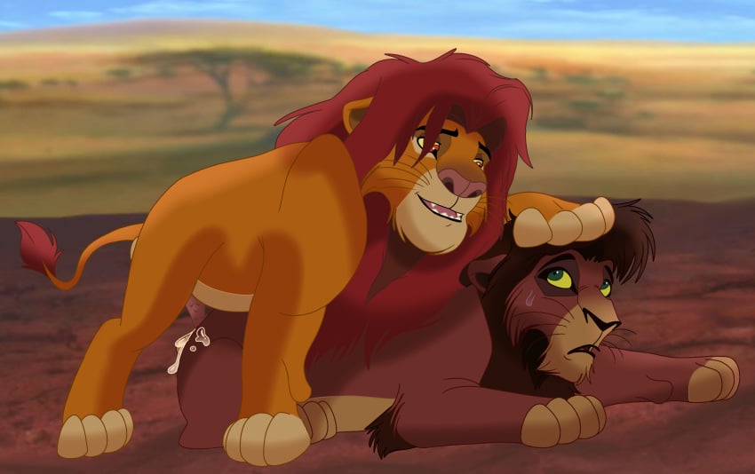 gay gay_anal gay_domination gay_male gay_sex kovu kovu_(the_lion_king) lion lion_boy simba simba_(the_lion_king)