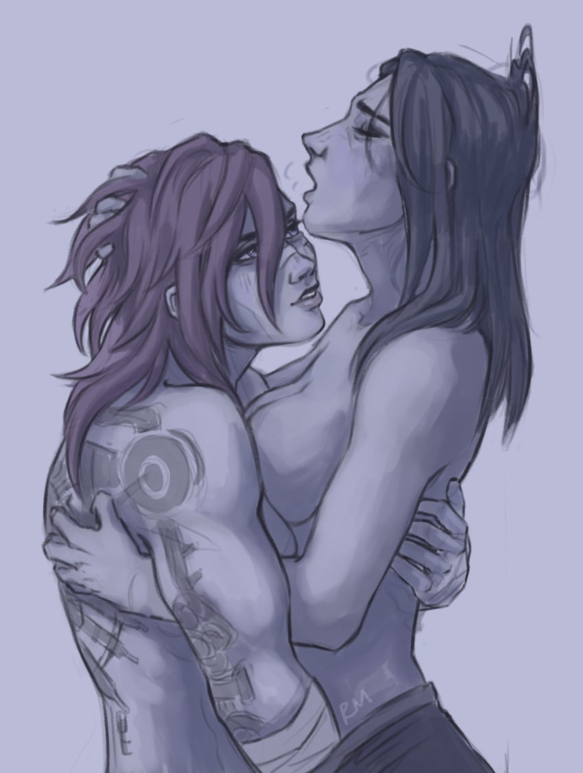 2girls arcane arcane_caitlyn arcane_vi back_muscles back_tattoo canon_couple canonical_sex red_hair