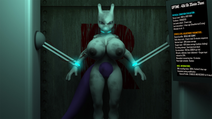 2014 3d annonguy big_breasts breasts female furry giovanni hi_res high_resolution highres huge_breasts mewtwo nintendo nipples no_humans nude pokemon pokemon_(species) pokephilia pose solo video_games wolvalix