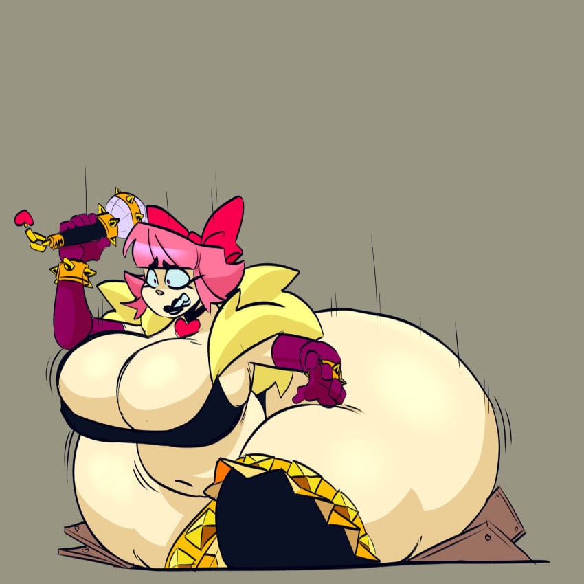 ass_bigger_than_body elpiromanias fat_ass huge_belly huge_breasts melodie_(brawl_stars) thick_thighs weight_gain