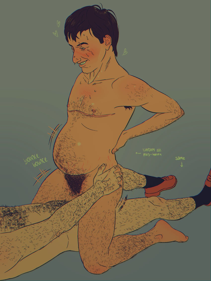 al_pacino body_hair cowgirl_position cuntboy emetofiles intersex male/cuntboy pregnant pregnant_cuntboy pregnant_sex pubic_hair scarface shoes_only tony_montana