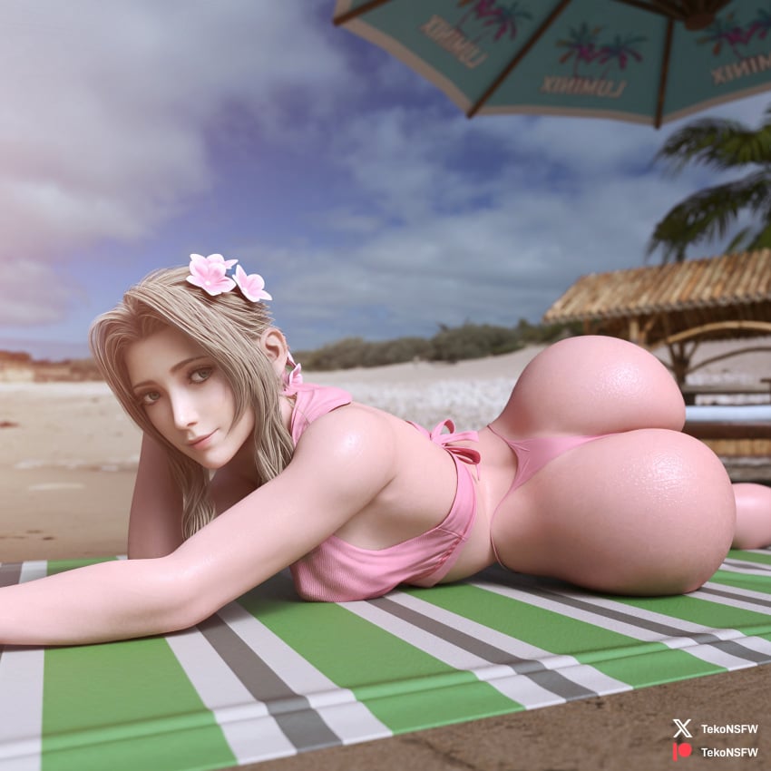 3d aerith_gainsborough ass big_ass final_fantasy final_fantasy_vii final_fantasy_vii_remake tagme tekonsfw