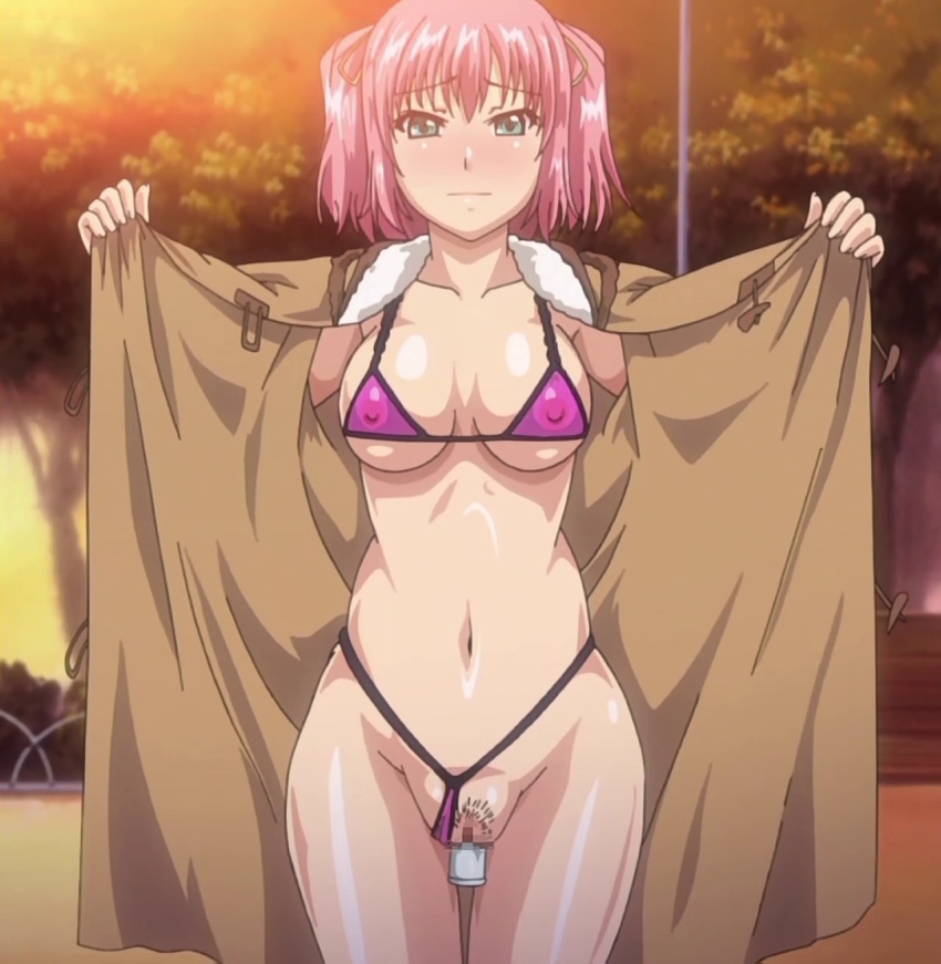 bangs bikini bikini_bottom bikini_bottom_aside bikini_top blue_eyes blush breasts censored cleavage coat curvy dildo dildo_in_pussy discreet_vibrator embarrassed erect_nipple erect_nipples exhibitionism fat_mons female female_only flashing hip_dips human long_jacket looking_at_viewer micro_bikini mizugi mizugi_kanojo nipples open_jacket panties panties_aside petite pink_hair pink_mizugi pink_swimsuit pink_swimwear presenting pubic_hair public public_masturbation public_vibrator pussy pussy_visible_through_bikini pussy_visible_through_swimsuit pussy_visible_through_thong screencap screenshot short_hair sideboob skindentation small_breasts smile solo swimsuit swimsuit_aside swimwear t-rex_(animation_studio) thigh_gap thong thong_aside tied_hair tight_clothing trench_coat trenchcoat trenchcoat_only twintails underboob vagina vaginal_insertion vibrator