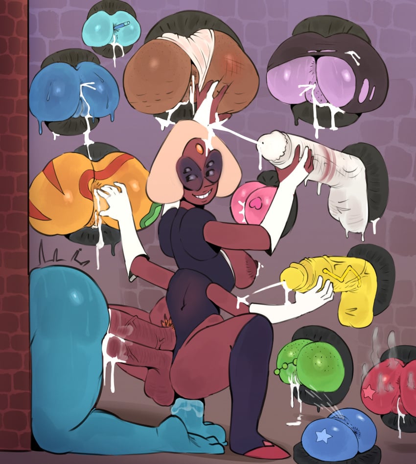 4_arms amethyst_(steven_universe) aquamarine_(steven_universe) ass ass_focus asshole balls big_ass big_balls blue_diamond_(steven_universe) bubble_butt clothing cum cum_in_pussy double_penetration female futanari gem glasses glory_hole gloves jasper_(steven_universe) lapis_lazuli_(steven_universe) multiple_girls multiple_penises panties penetration peridot_(steven_universe) priyanka_maheswaran pussy_juice r4stishk4 ruby_(steven_universe) sapphire_(steven_universe) sardonyx_(steven_universe) short_hair smile steven_universe stone_wall two_dicks white_diamond_(steven_universe) white_hair yellow_diamond_(steven_universe)