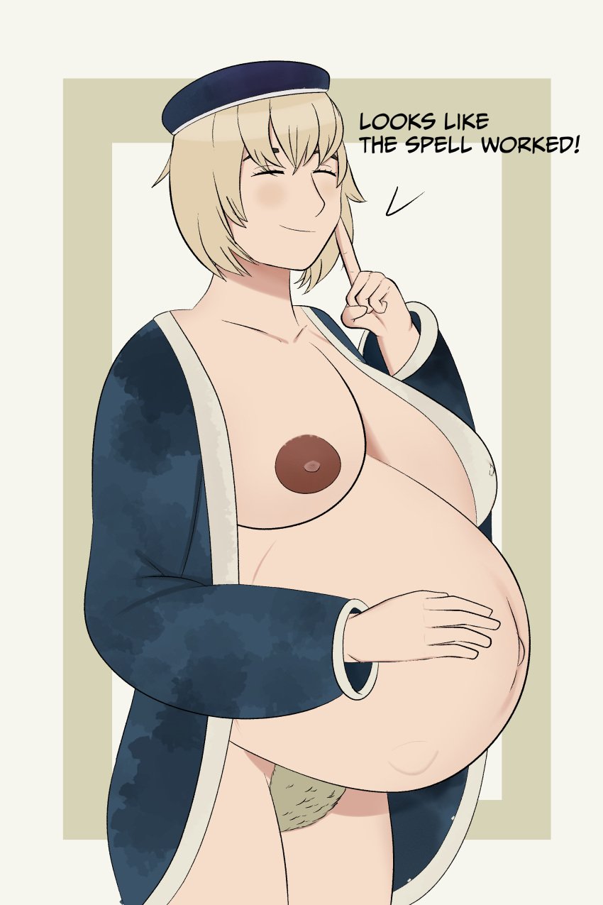 big_breasts boederman dark_nipples delicious_in_dungeon dungeon_meshi falin_touden fanart hyper_belly pregnant pregnant_belly pregnant_female