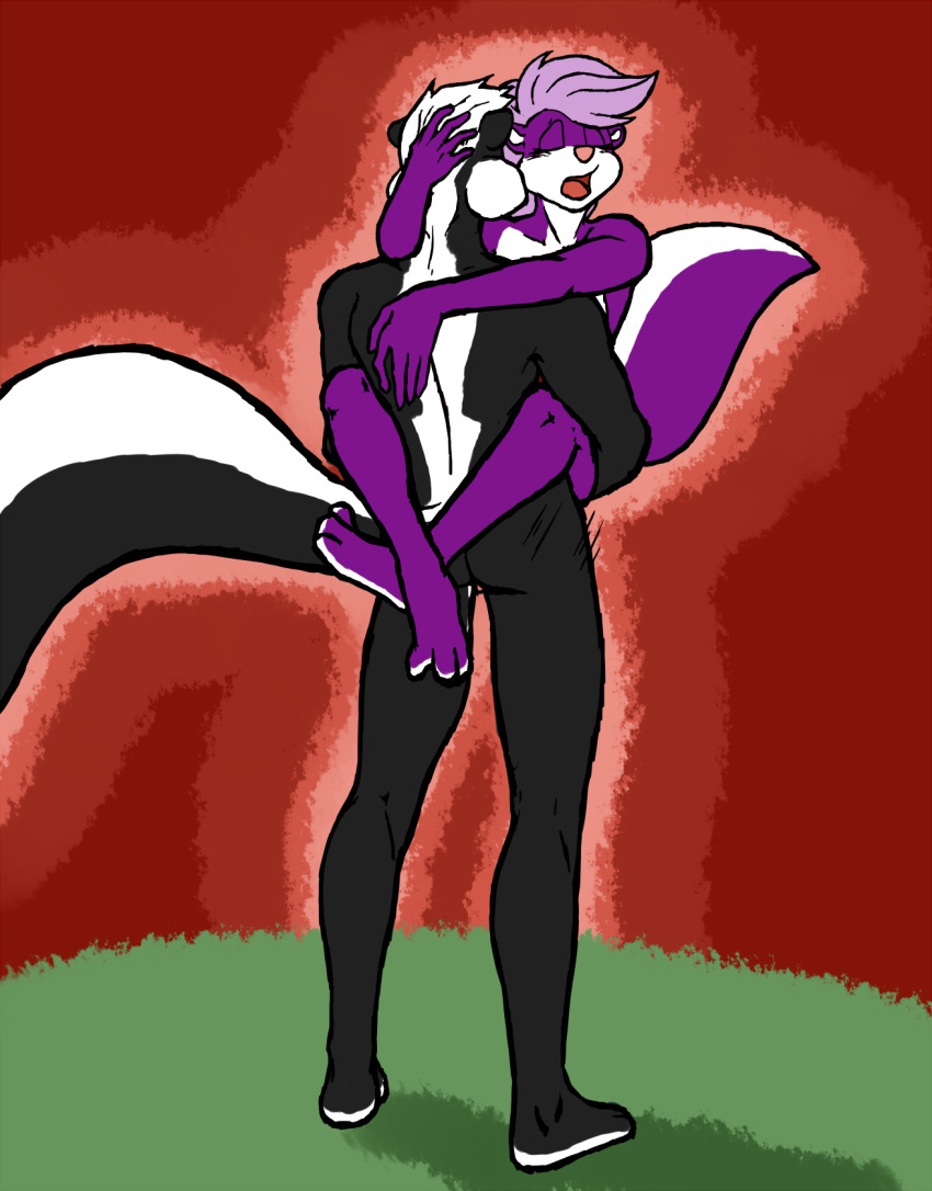 anthro ass female fifi_la_fume fur furry looney_tunes luraiokun male mammal nude pepe_le_pew skunk smooth_fur source_request tiny_toon_adventures tiny_toons warner_brothers year_request