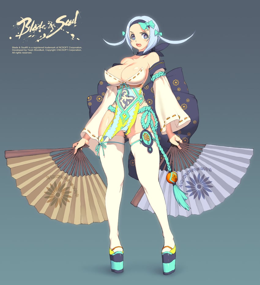 1girls blade_&_soul blue_eyes female female_only human julia_(blade_&_soul) kim_hyung_tae_(jamm3rd) light-skinned_female light_skin short_hair silver_hair solo tagme