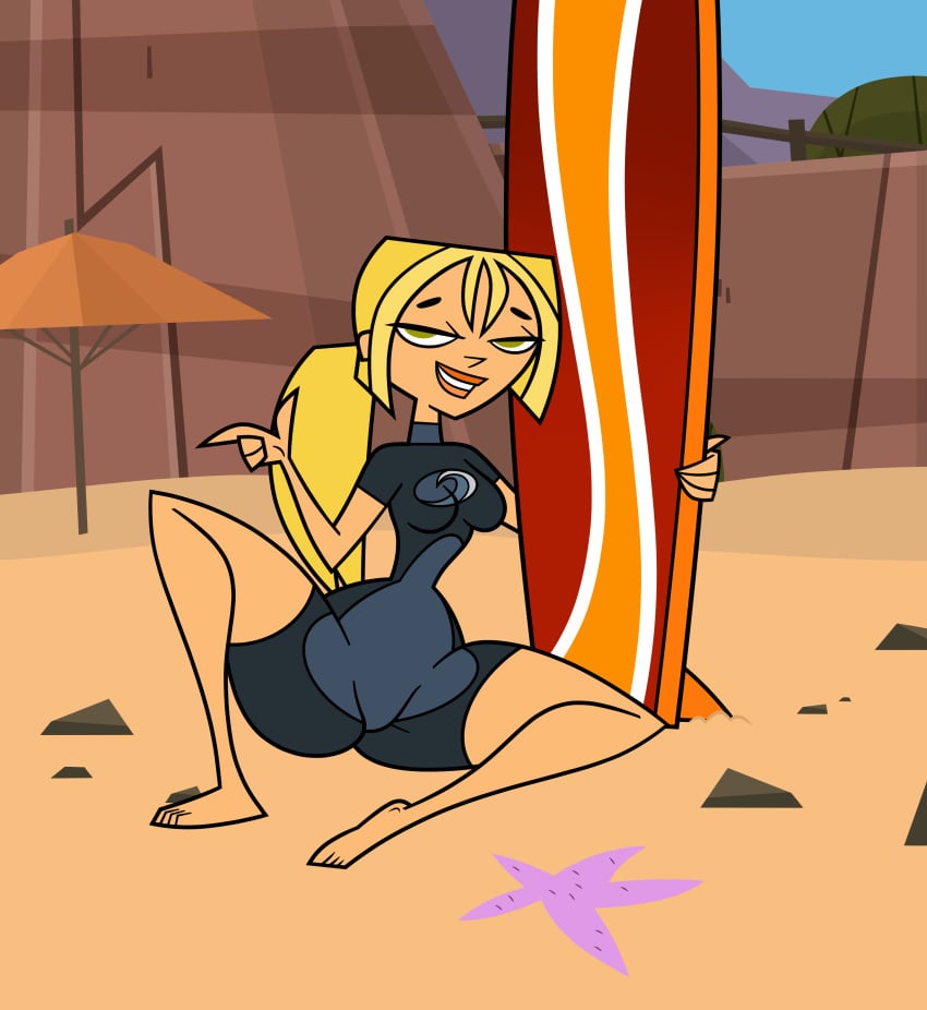 beach blonde_hair bridgette_(tdi) cartoon_network elinor_the_witch ellissummer female_only green_eyes hornyhobbit mother-of-trolls teletoon thick_thighs total_drama_island witch_elinor