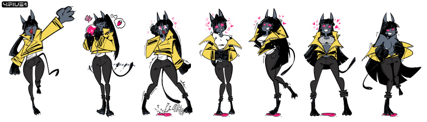 4five1 bra cat_ears cat_girl female_only femsub furry happy_trance hypnosis hypnosis jacket jeans love_potion nipples original spiral_eyes undressing