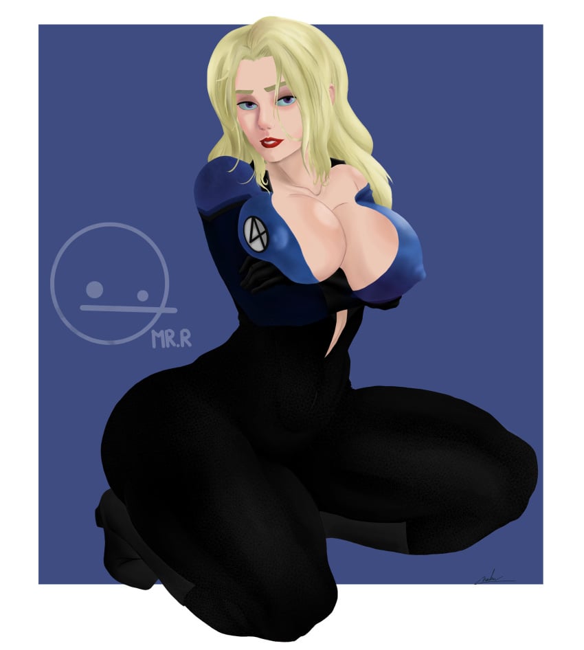 big_ass big_breasts big_butt blonde_female fantastic_four marvel marvel_comics mrround sue_storm thight_clothing