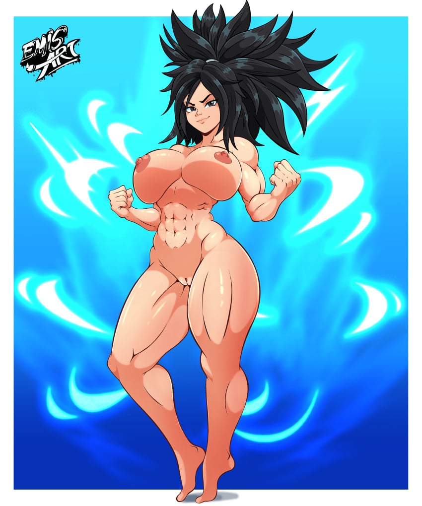 ass big_ass big_breasts big_butt black_eyes black_hair breasts cameltoe color colored commission dragon_ball dragon_ball_super dragon_ball_xenoverse dragon_ball_z emis_art female female_focus female_only female_saiyan full_body full_color long_hair long_hair_female micro_bikini muscular muscular_female naked naked_female nipples nude nude_female original_character ponytail pussy saiyan saiyan_girl serena serena_(dragon_ball) smiling thick_thighs white_skin