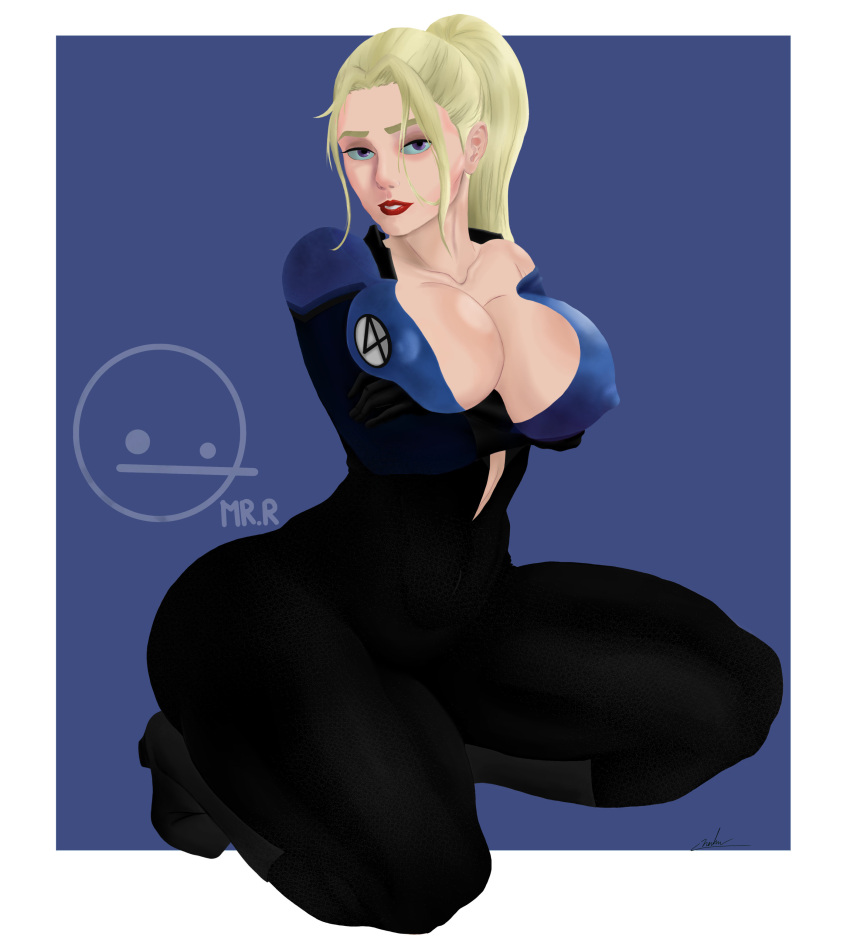 big_ass big_breasts big_butt blonde_female fantastic_four marvel marvel_comics mrround sue_storm thight_clothing