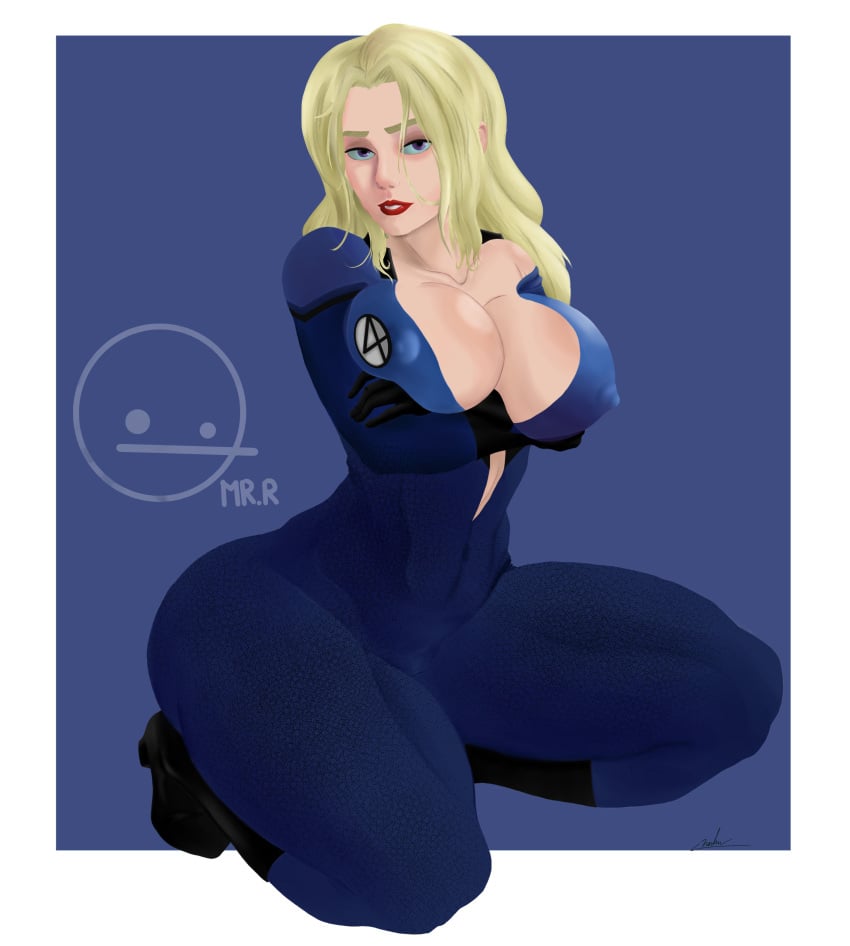 big_ass big_breasts big_butt blonde_female fantastic_four marvel marvel_comics mrround sue_storm thight_clothing