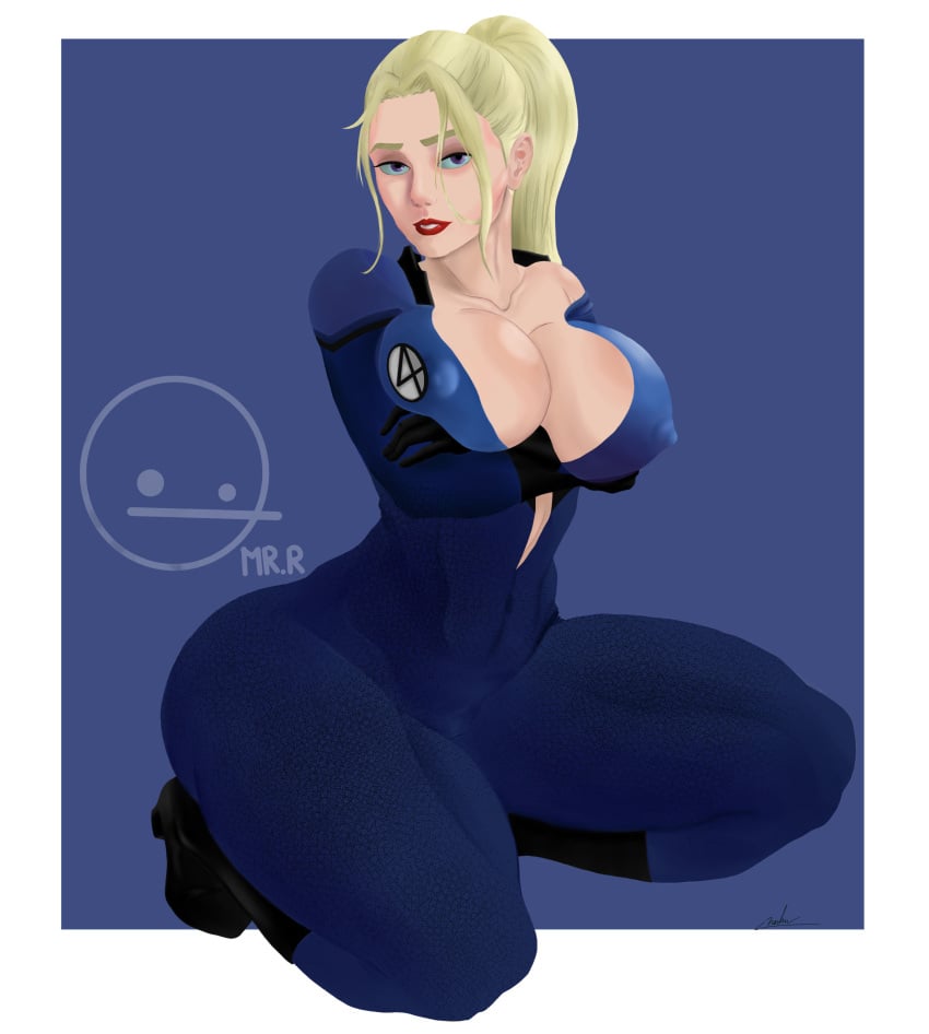 big_ass big_breasts big_butt blonde_female fantastic_four marvel marvel_comics mrround sue_storm thight_clothing