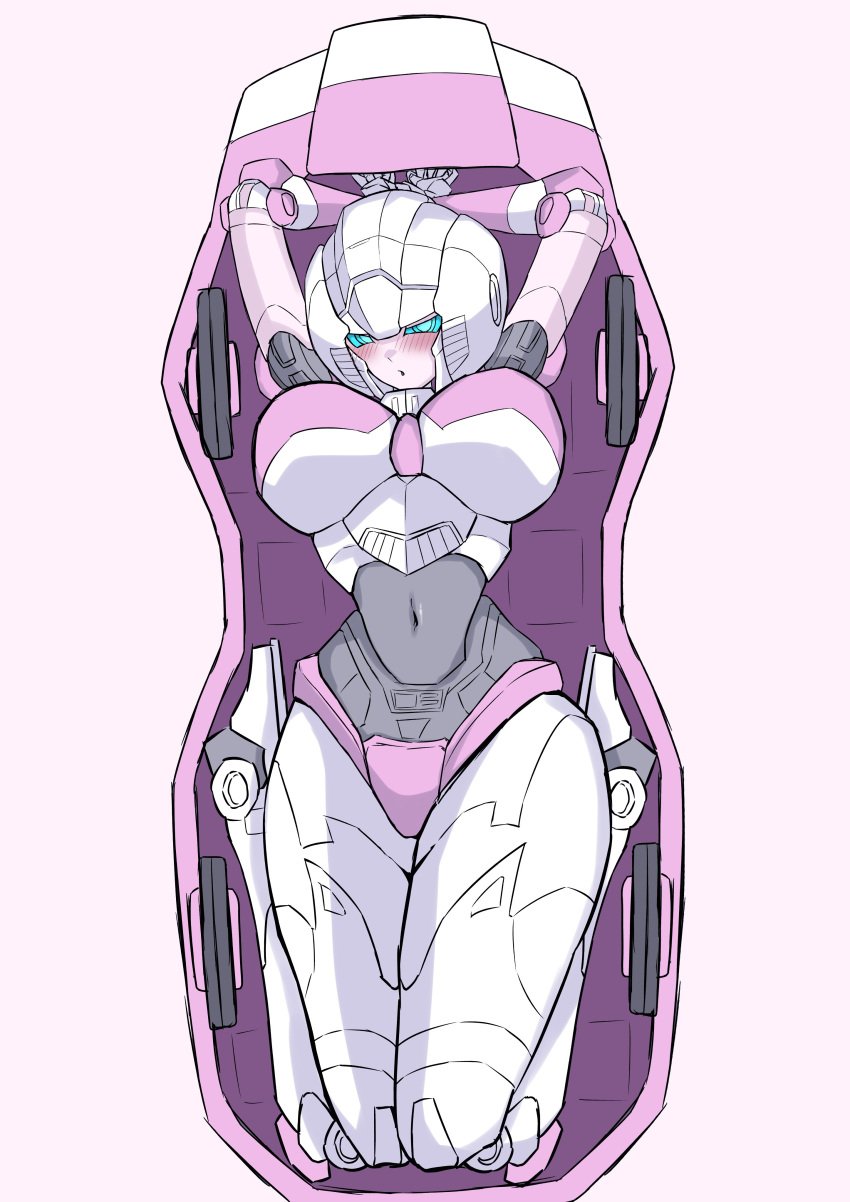 1girls arcee arcee_(g1) big_breasts blush female female_only huge_breasts konro_yoyogei large_breasts robot robot_girl solo tagme transformers transformers_g1