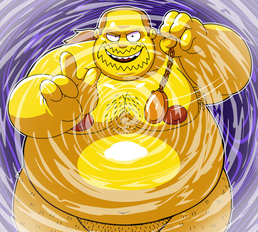 4_fingers anothermeekone big_belly brown_hair comic_book_guy fat fat_man huge_belly human hypnosis hypnotized jeff_albertson looking_at_viewer male male_only nipples nude nude_male obese obese_male overweight overweight_male the_simpsons yellow_skin