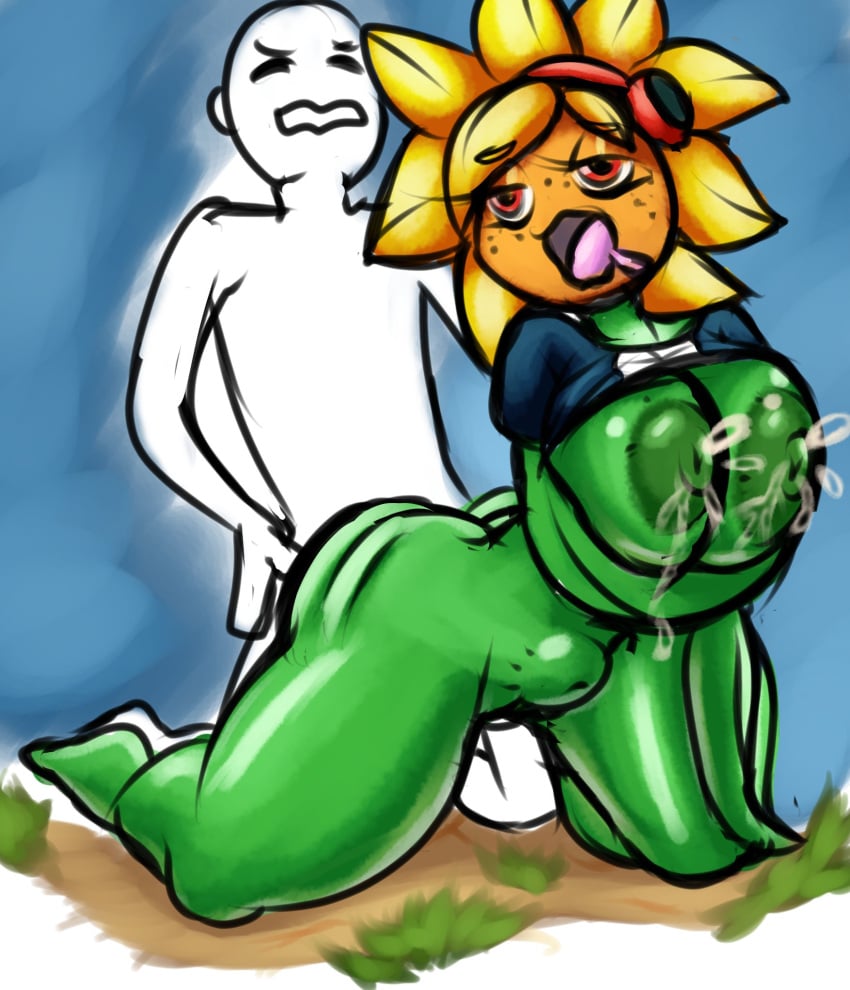 1girls ahe_gao anthro anthrofied ass breasts breasts female flora_fauna lactating lactation plant plant_girl plant_humanoid plantie plants_vs_zombies popcap_games pov pussy sanitysedge sex solar_flare_(pvz)