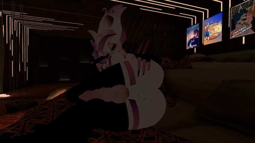 angel_dust_(hazbin_hotel) knotted_penis vrchat vrchat_avatar