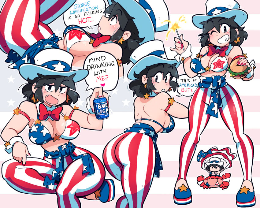 american_flag american_flag_legwear lucia_(scott_malin) original original_character scott_malin tagme