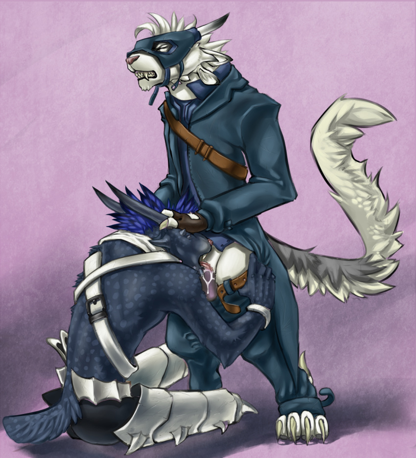 anthro charr claws feline female fur furry guild_wars guild_wars_2 mammal neon_(artist) nicky_boomer oral plain_background toes video_games