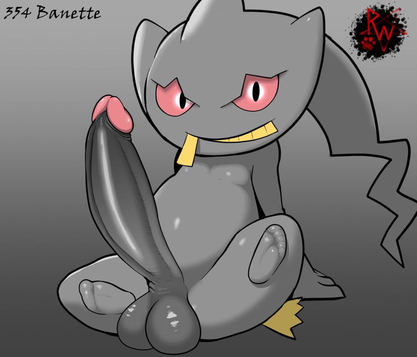 balls banette big_balls big_penis darkened_genitalia digital_media_(artwork) erection featureless_feet feet generation_3_pokemon genitals ghost hi_res huge_cock humanoid humanoid_genitalia humanoid_penis long_penis looking_at_viewer male nintendo on_model penis pokemon pokemon_(species) presenting presenting_penis rapistwerewolf short_stack simple_background smile soles solo spirit tail zipper zipper_mouth