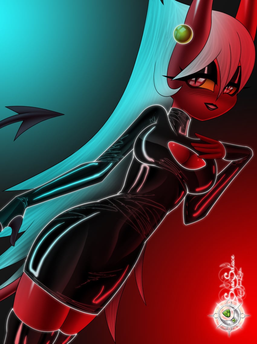 1girls 2022 2d alternate_version_at_source alternate_version_available big_breasts black_boots black_lips black_lipstick blush blushing breasts cleavage cleavage_cutout cleavage_window demon_girl demon_humanoid demon_mom_(helluva_boss) demoness digital_media_(artwork) fingerless_arm_sleeves flattered gold_earrings gold_jewelry helluva_boss lilithsnow looking_at_viewer milf part_of_a_set red_eyes red_skin slit_pupils sweater sweater_dress tagme textless textless_version turtleneck_dress turtleneck_sweater vivienne_medrano vivziepop yellow_sclera