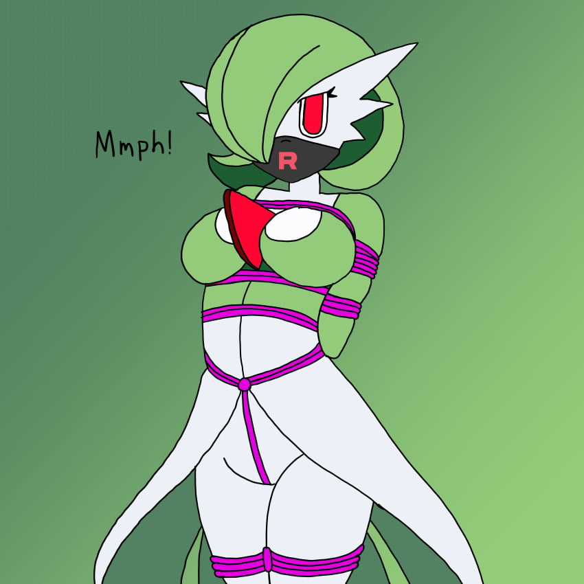 bondage friskdacat gagged_female gardevoir over_the_nose_gag pokemon